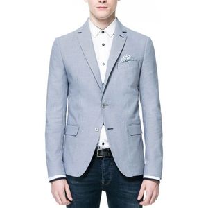 Zara | Windowpane Blazer with Elbow Patches
